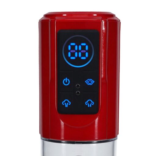 Megalift - automatic waterproof penis pump - metallic red - obrazek 6