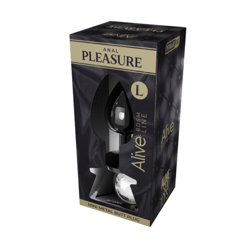 Mini metal butt plug l clear - obrazek 2