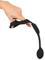 Pierścień na penisa z wibrującym korkiem analnym i pilotem Rebel 33 cm - obrazek 5