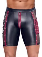 Bokserki męskie NEK – matowy efekt, czerwone detale i łańcuchy S - obrazek 2