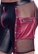 Bokserki męskie NEK – matowy efekt, czerwone detale i łańcuchy L - obrazek 7