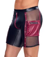 Bokserki męskie NEK – matowy efekt, czerwone detale i łańcuchy XL - obrazek 3