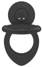 Black Velvets podwójny wibrator analny z pierścieniem na penisa i jądra z pilotem - obrazek 4