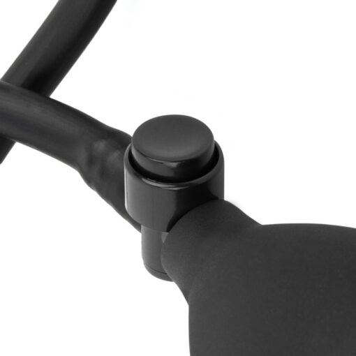 Anal collection - inflatable dildo with pump 14,5 cm - black - obrazek 2