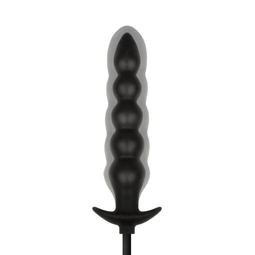 Anal collection - inflatable anal plug with pump 20 cm - black - obrazek 2