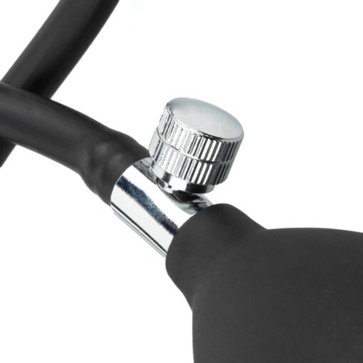 Anal collection - inflatable anal plug with pump 20 cm - black - obrazek 4