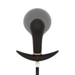 Anal collection - inflatable butt plug with pump 8 cm - black - obrazek 2