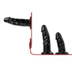 Fetish collection - triple dildo strap-on harness - obrazek 4