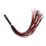 Fetish collection - flogger 64 cm - red and black - obrazek 3