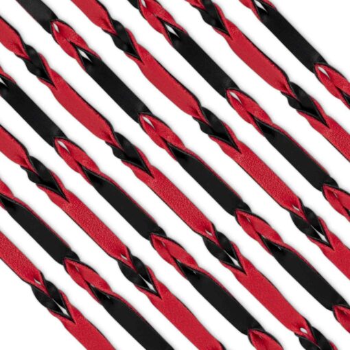 Fetish collection - flogger 64 cm - red and black - obrazek 5