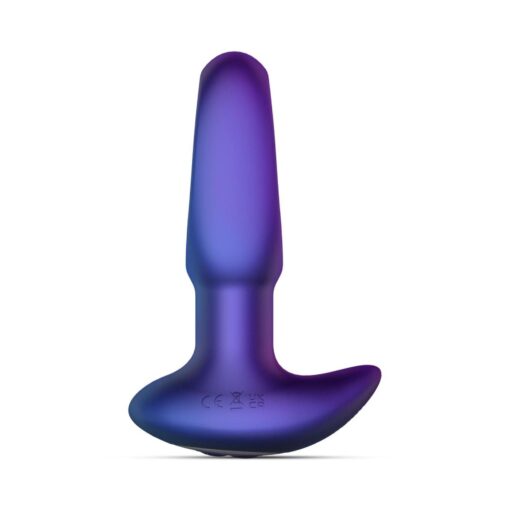 Hueman - voyager vibrating butt plug with tapping - purple - obrazek 4