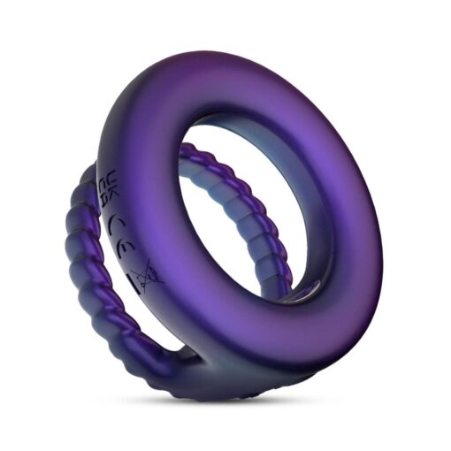 Hueman - jupiter vibrating cock and ball ring - purple - obrazek 2