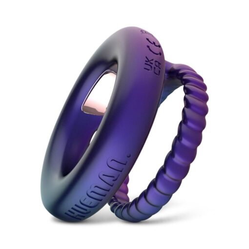 Hueman - jupiter vibrating cock and ball ring - purple - obrazek 5