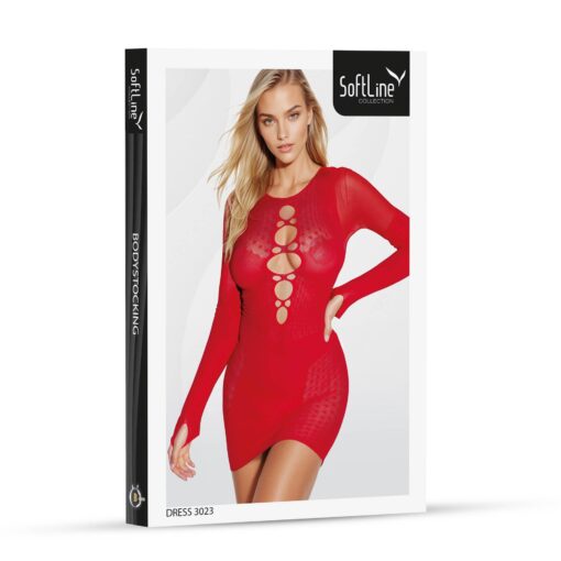 Dress 3023 red - obrazek 3