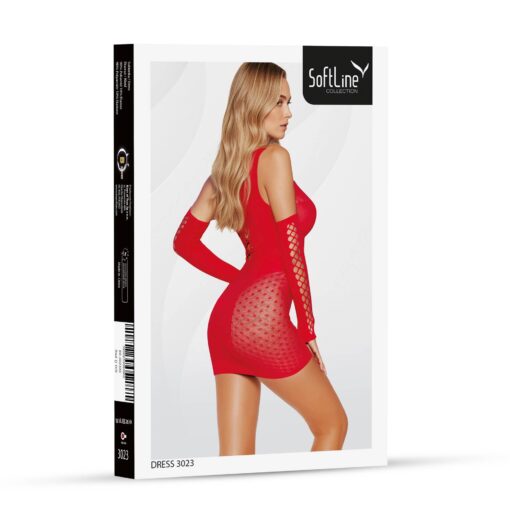 Dress 3023 red - obrazek 4