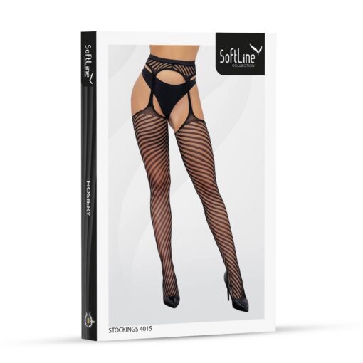 Stockings 4015 black - obrazek 3