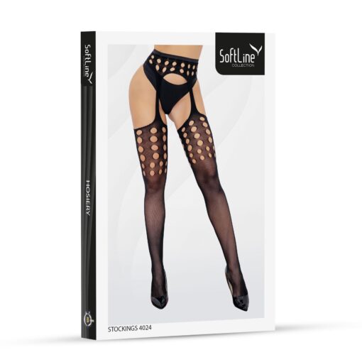 Stockings 4024 black - obrazek 3