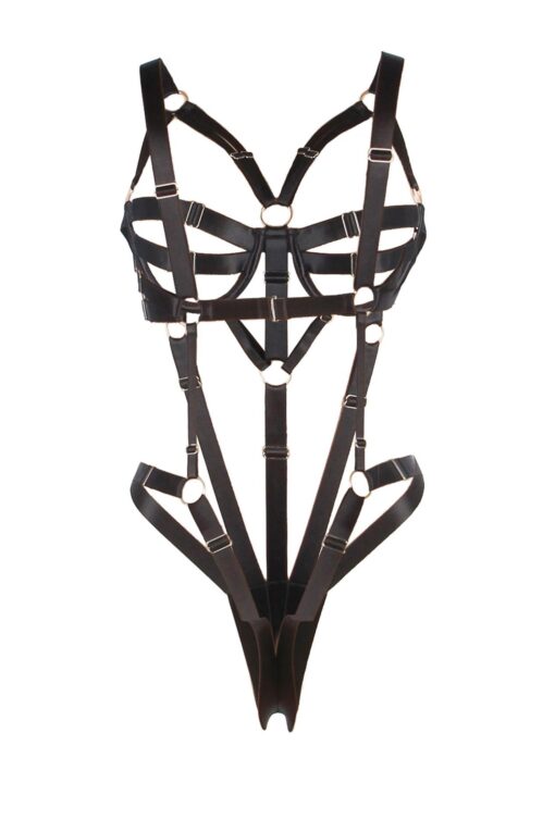 Adjustable body harness black - obrazek 6