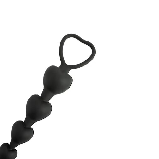 Anal beads black heart - obrazek 2