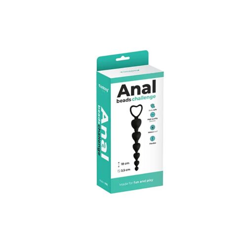 Anal beads black heart - obrazek 4