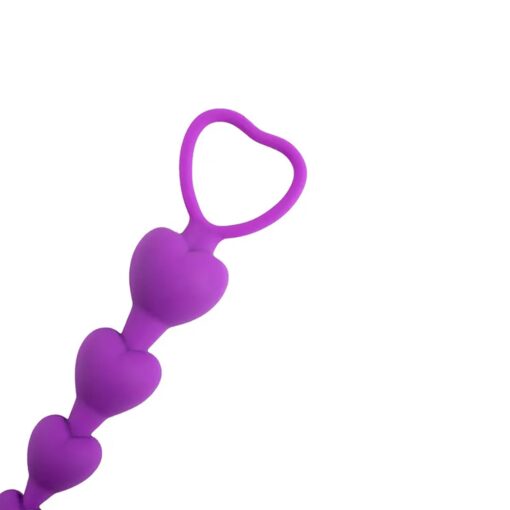 Anal beads purple heart - obrazek 2