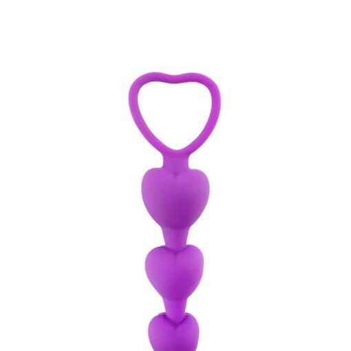Anal beads purple heart - obrazek 3
