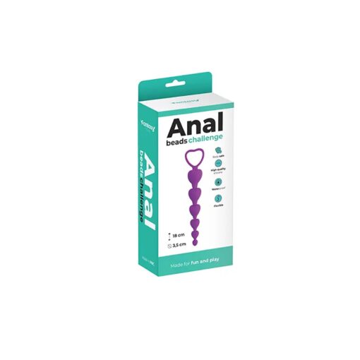 Anal beads purple heart - obrazek 4