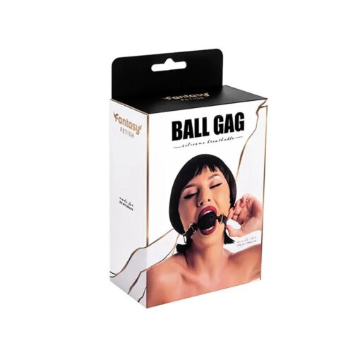 Breathable silicone ball gag with adjustable straps. - obrazek 4