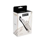 Metal and leather chain leash - obrazek 2