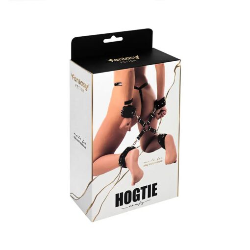 Black hogtie with comfy wrist and ankle cuffs - obrazek 6