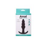 Anal plug black beaded - obrazek 2