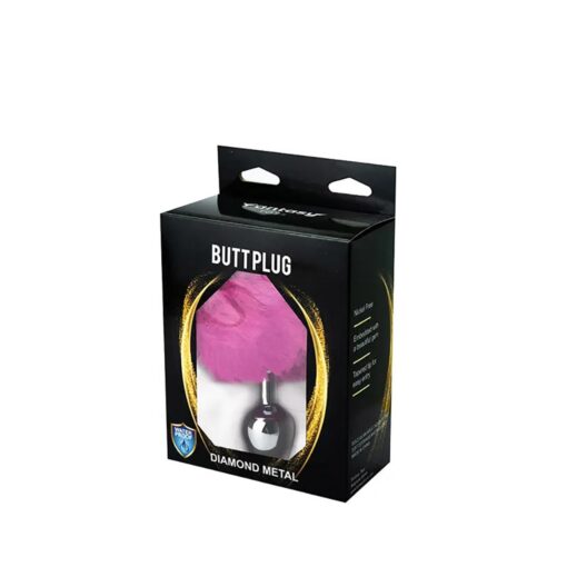 Butt plug pink bunny tail - obrazek 2