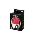 Butt plug red bunny tail - obrazek 2