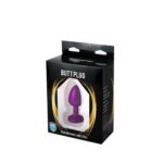 Purple butt plug with white diamond - obrazek 3