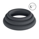 Classic silicone cockring set of 3 - l/xl/xxl - black - obrazek 2