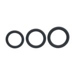 Classic silicone cockring set of 3 - l/xl/xxl - black - obrazek 4