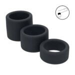 Liquid silicone ball strap set of 3 - s/m/l - black - obrazek 2
