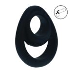 Double ergo silicone cockring - black - obrazek 2