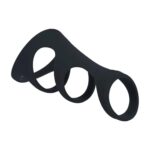 3 loop silicone cockring - black - obrazek 4