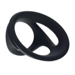 Silicone cock and ball ring set of 4 - black - obrazek 4