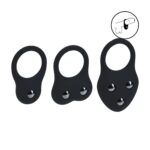Silicone training cockring set of 3 - s/m/l - black - obrazek 2