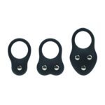 Silicone training cockring set of 3 - s/m/l - black - obrazek 4