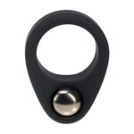 Liquid silicone single weighted ball cockring - black - obrazek 4