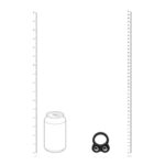 Liquid silicone double weighted ball cockring - black - obrazek 5