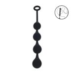 Waterdrop silicone anal balls -m - 30mm - black - obrazek 2