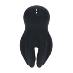 Digital vibrating silicone penis head stimulator with tentacles - black - obrazek 6