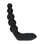 Vibrating heating bendable tapping beaded silicone prostate stimulator - black - obrazek 4