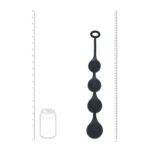 Waterdrop silicone anal balls - l - 40mm - black - obrazek 5