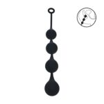 Silicone waterdrop anal balls - xl - 50mm - black - obrazek 3