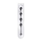 Silicone waterdrop anal balls - xl - 50mm - black - obrazek 4
